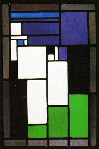 Theo van Doesburg Stained-glass Composition Female Head.